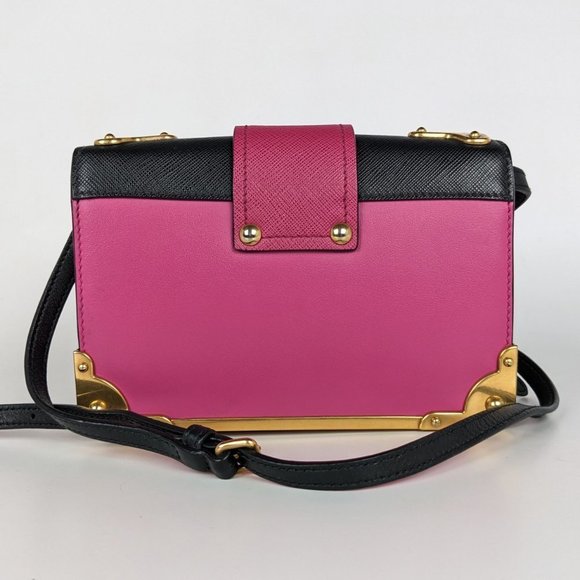 Prada Dark Pink Leather Astrology Small Cahier Crossbody Bag - Picture 2 of 10